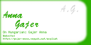 anna gajer business card